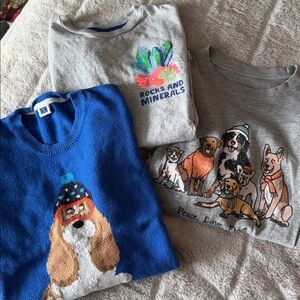 Boys size 6-7 Shirt & Sweater Bundle - Janie and Jack, Mini Boden, Life is Good